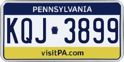 PA license plate KQJ3899