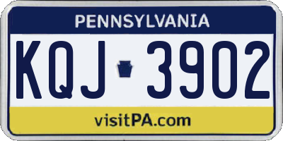 PA license plate KQJ3902
