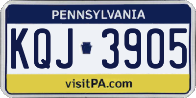 PA license plate KQJ3905