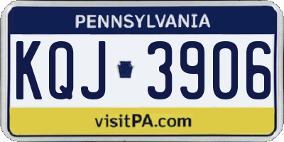PA license plate KQJ3906