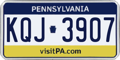 PA license plate KQJ3907