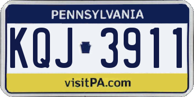 PA license plate KQJ3911