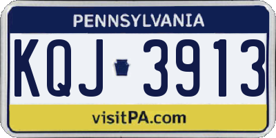 PA license plate KQJ3913