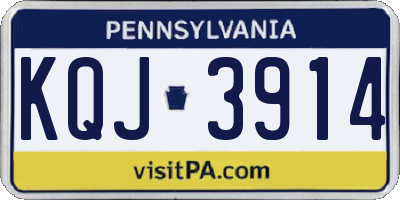 PA license plate KQJ3914