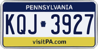 PA license plate KQJ3927