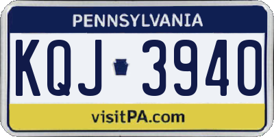 PA license plate KQJ3940