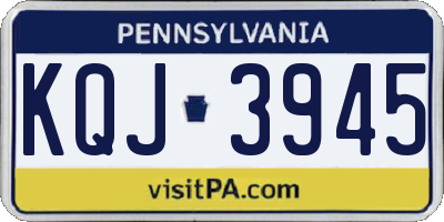 PA license plate KQJ3945