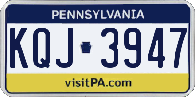 PA license plate KQJ3947