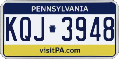 PA license plate KQJ3948