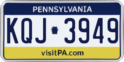 PA license plate KQJ3949