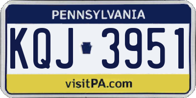 PA license plate KQJ3951