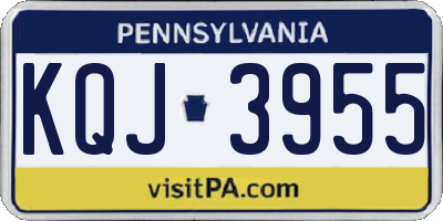 PA license plate KQJ3955