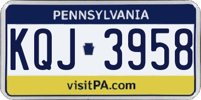 PA license plate KQJ3958