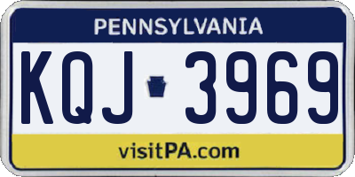 PA license plate KQJ3969