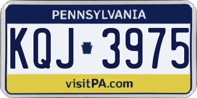 PA license plate KQJ3975