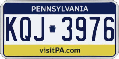 PA license plate KQJ3976