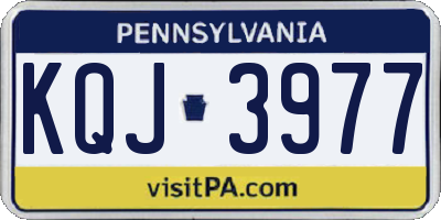 PA license plate KQJ3977