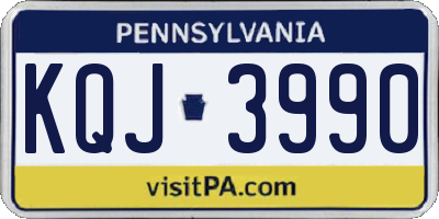 PA license plate KQJ3990