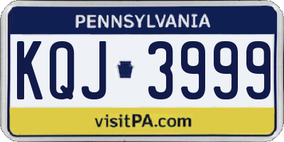 PA license plate KQJ3999