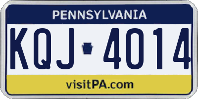 PA license plate KQJ4014