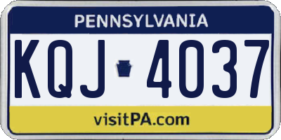 PA license plate KQJ4037