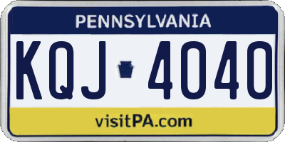 PA license plate KQJ4040