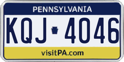 PA license plate KQJ4046