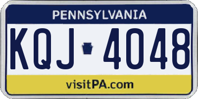 PA license plate KQJ4048