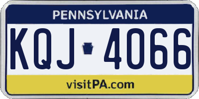 PA license plate KQJ4066