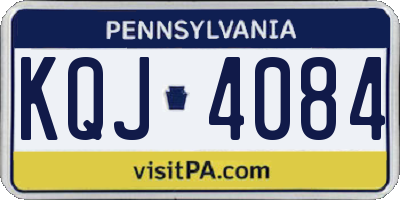 PA license plate KQJ4084
