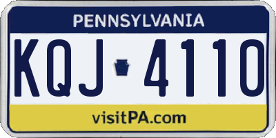 PA license plate KQJ4110