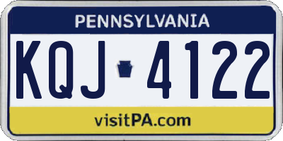 PA license plate KQJ4122