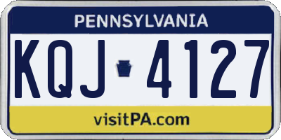 PA license plate KQJ4127