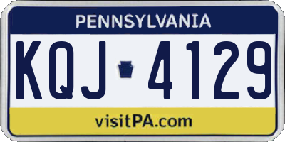 PA license plate KQJ4129