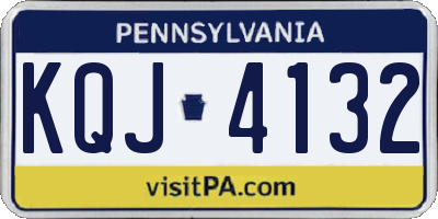 PA license plate KQJ4132