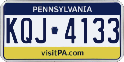 PA license plate KQJ4133
