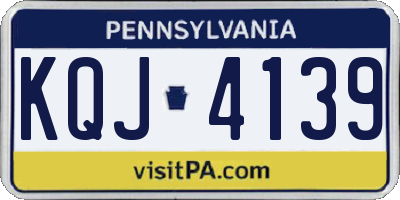 PA license plate KQJ4139