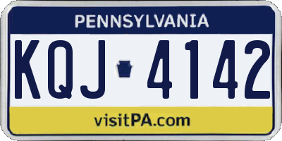 PA license plate KQJ4142