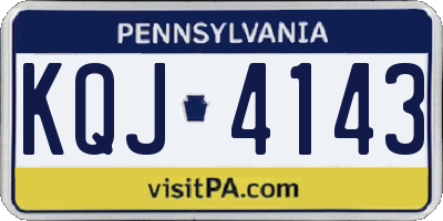 PA license plate KQJ4143