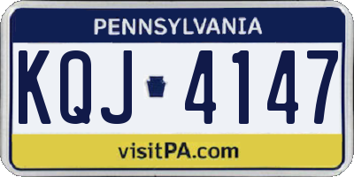 PA license plate KQJ4147