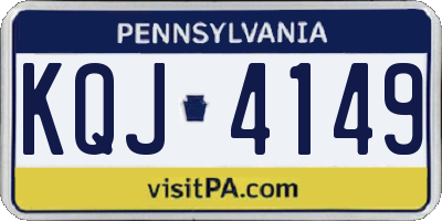 PA license plate KQJ4149