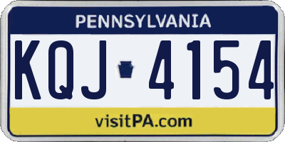 PA license plate KQJ4154