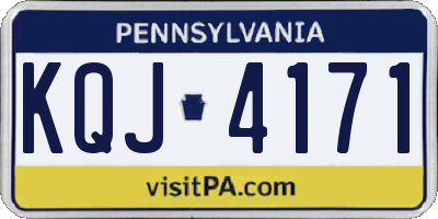 PA license plate KQJ4171