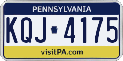 PA license plate KQJ4175