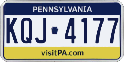 PA license plate KQJ4177
