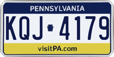 PA license plate KQJ4179