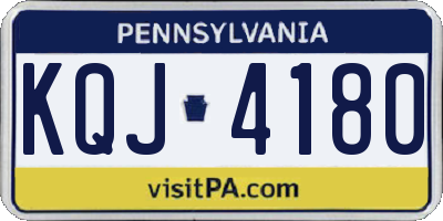 PA license plate KQJ4180