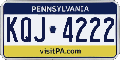 PA license plate KQJ4222