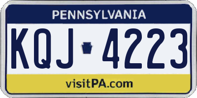 PA license plate KQJ4223