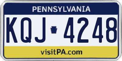 PA license plate KQJ4248